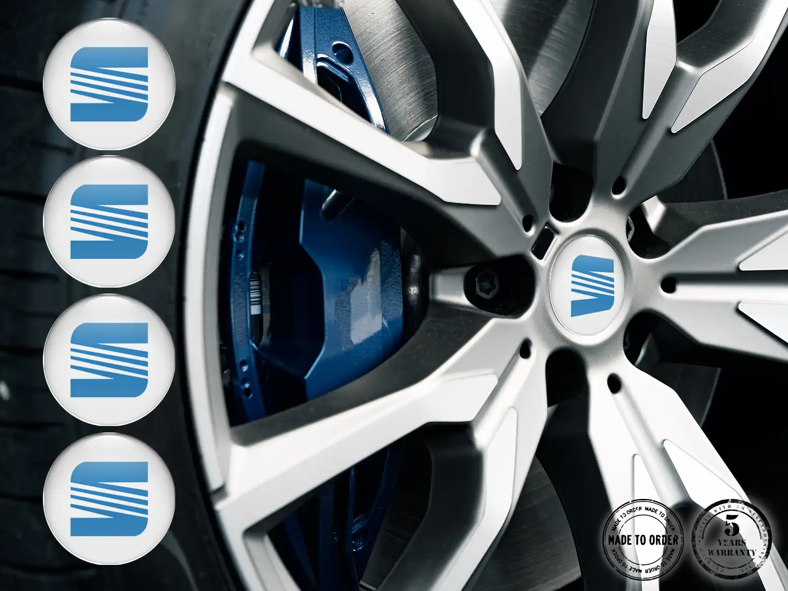Seat Pegatina de Tapacubos Diseño Etiquetas de Cúpula